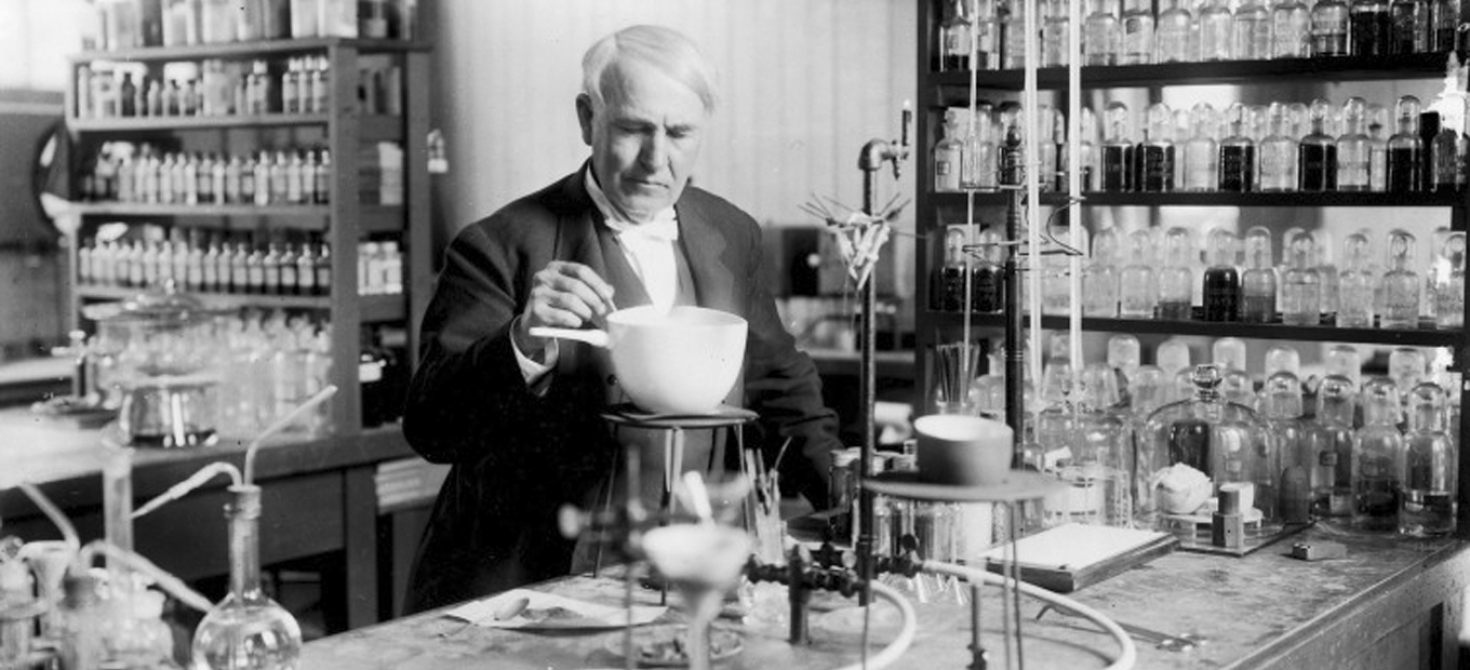 Edison in his lab